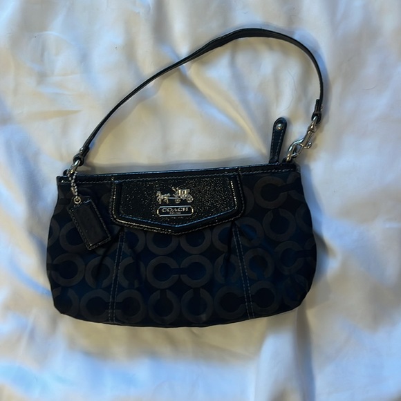 SET 2 COACH Wristlets. Beige/Gold Fabric - Gold Strap & Black Satin - BlackStrap - Picture 8 of 16